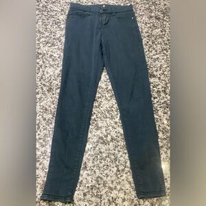 Topshop Women's High Rise Jeans in Dark Blue - Small